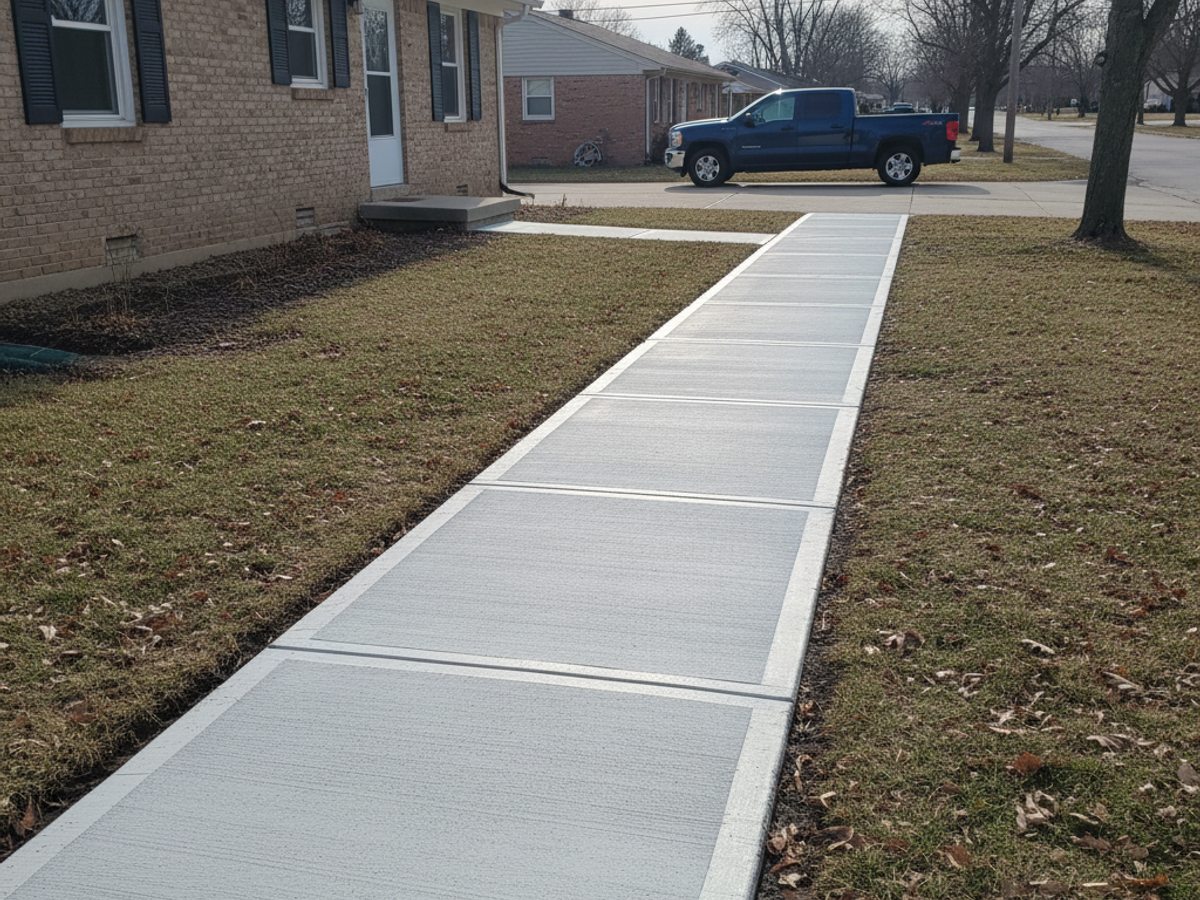 Concrete Sidewalks & Walkways completed by Horizon Concrete in Goshen, IN